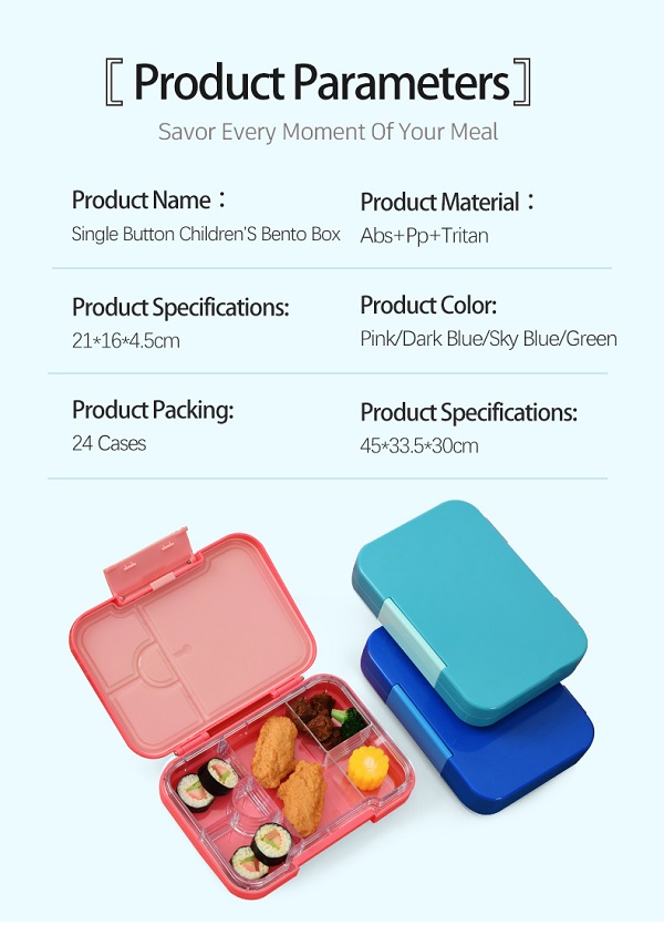 Single-button lunch box