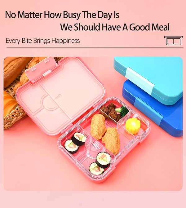 Single-button lunch box