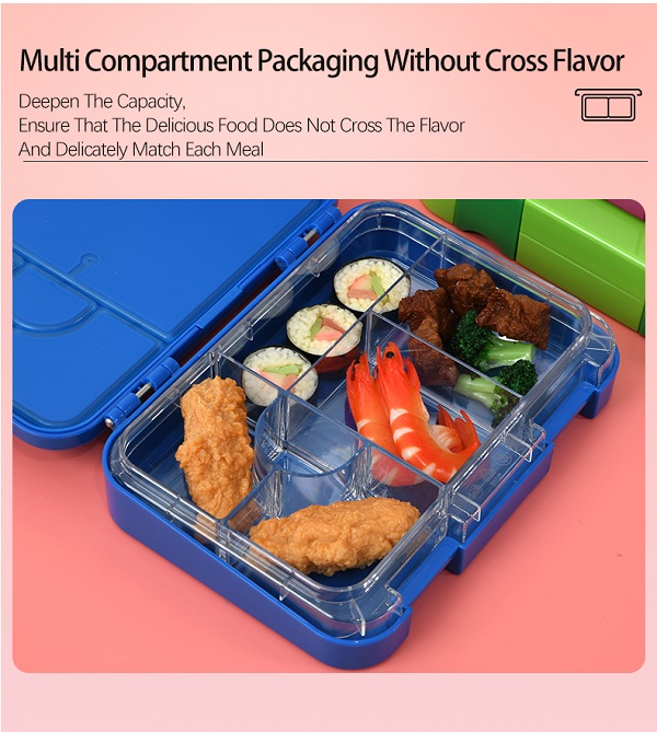 Single-button lunch box