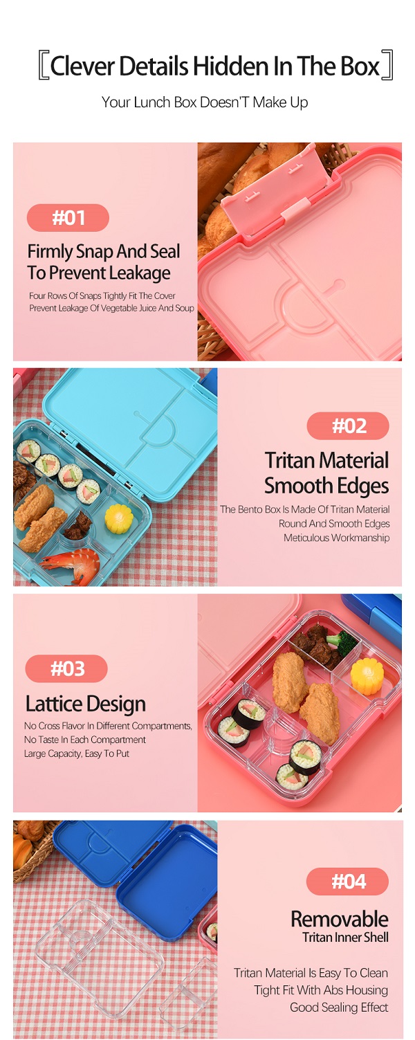 Single-button lunch box