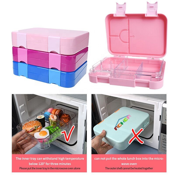 Double-button lunch box