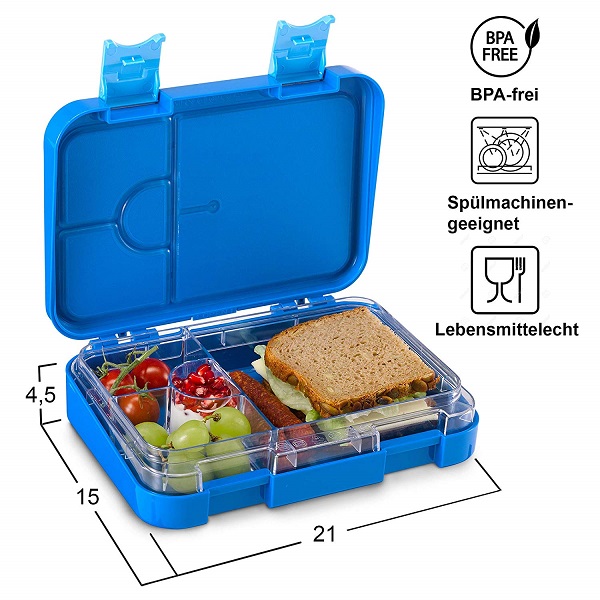 Double-button lunch box