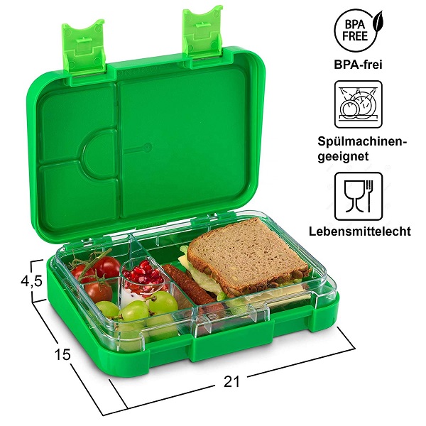 Double-button lunch box